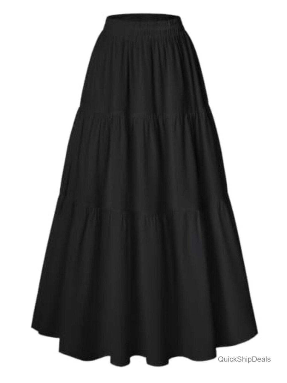 Tiered Renaissance Maxi Long Skirt with Pockets
